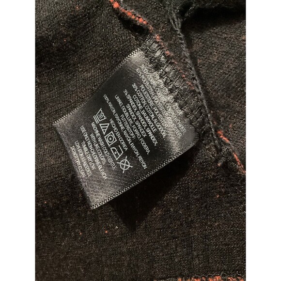 Maeve Orange Black Geo A-Line Mini Pullover Dress Cap Sleeve Knit M - Picture 6 of 6